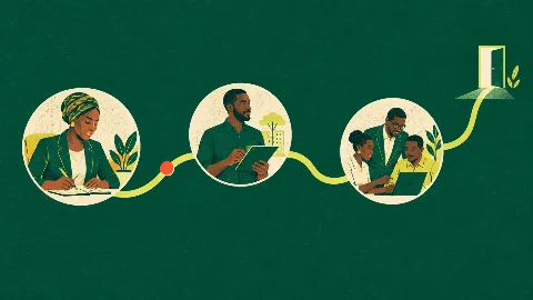 Illustration d’un parcours en plusieurs étapes, sans représenter l’état réel de votre demande.